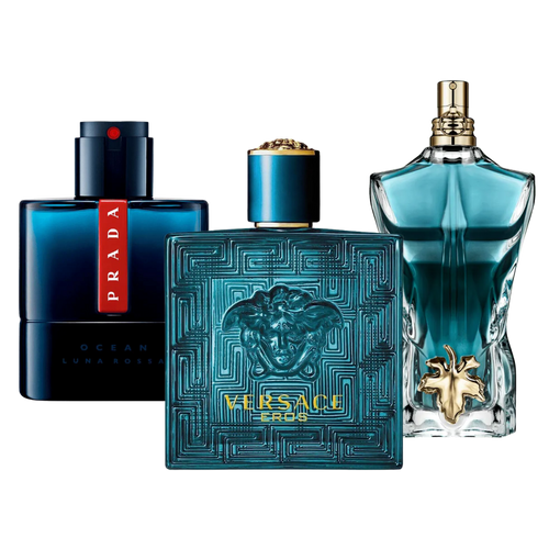 3 Parfums Prada Luna Rossa, Versace Eros, Le Beau (Eau De Parfum) 100ml