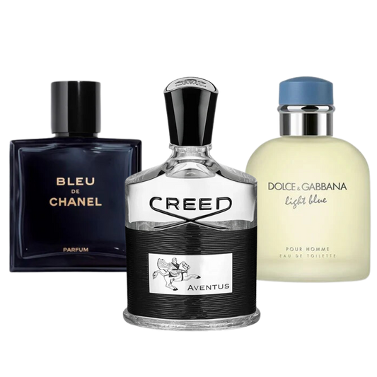 3 Parfums Bleu de Chanel, Creed Aventus, Dolce Gabbana Light Blue (Eau Parfum) 100ml